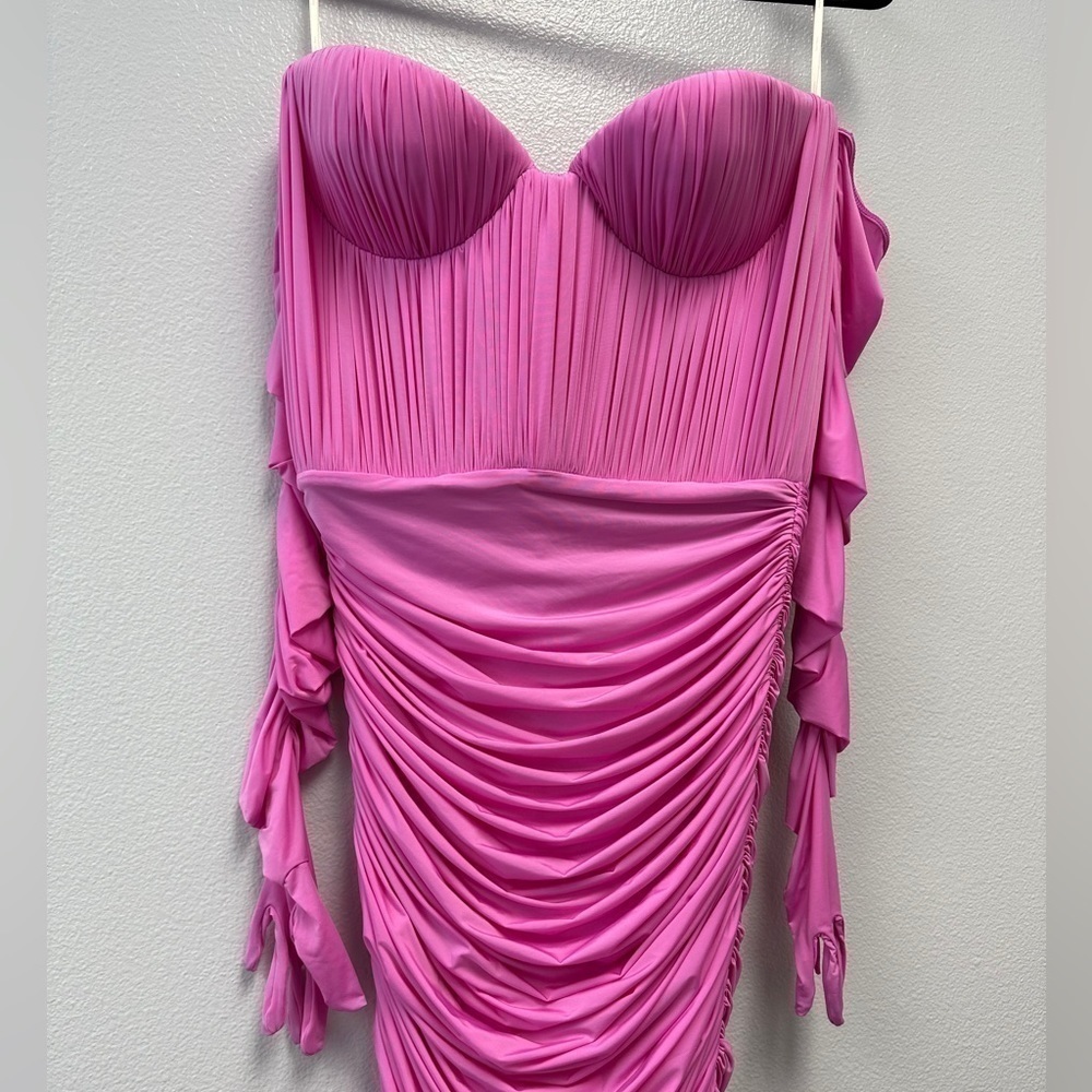 Alex Perry Prescott MIDI Dress Pink - Picture 6 of 9